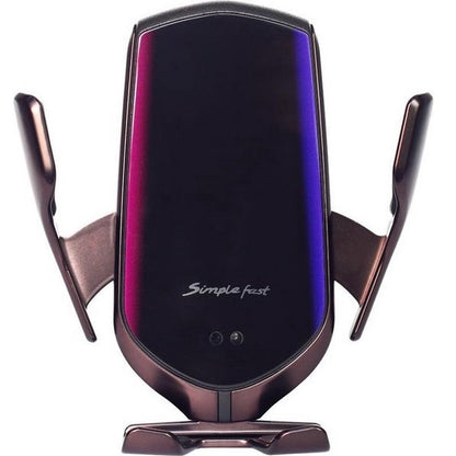 Automatische auto telefoonhouder met draadloze Qi lader R2 Zwart