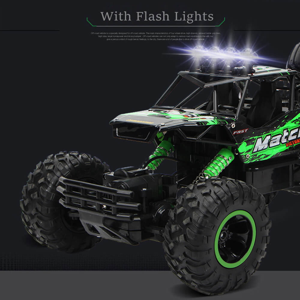 Offroad RC auto met 4WD monstertruck aandrijving