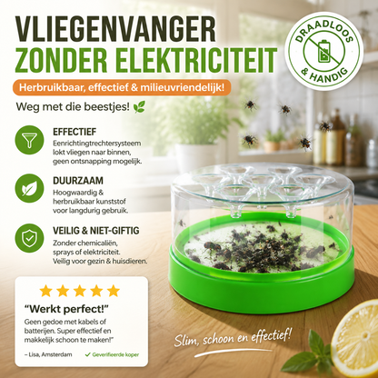 Herbruikbare niet-elektrische vliegenval met trechterontwerp | LE30337533A2