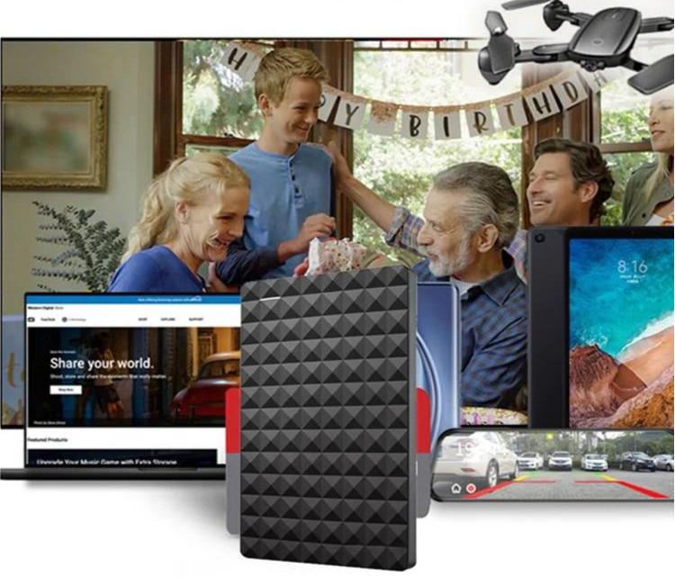 Externe harde schijf van 1TB met USB 3.0