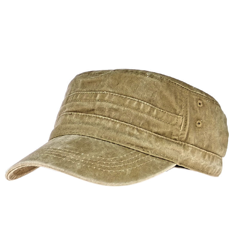 Ademende platte pet met vintage look