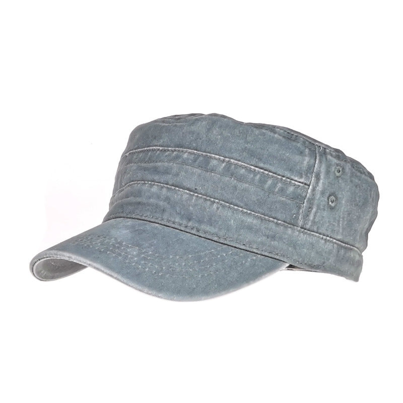 Ademende platte pet met vintage look