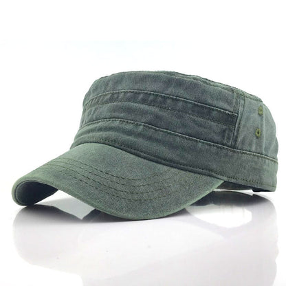 Ademende platte pet met vintage look