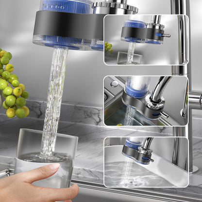 Kraanwaterzuiveraar met meervoudige filters en adapters