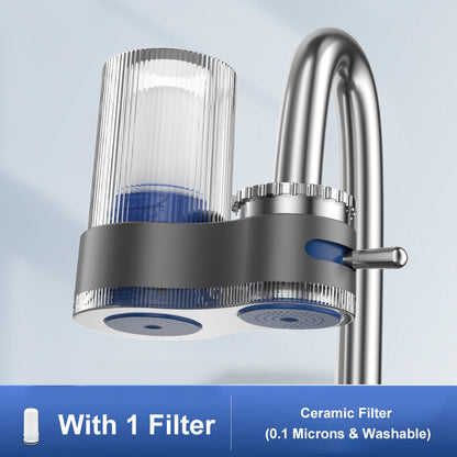 Kraanwaterzuiveraar met meervoudige filters en adapters