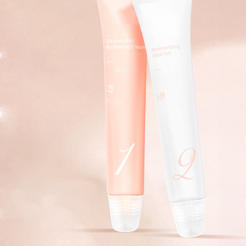 Zachte gezichtsontharingsset met hydraterende aloë vera crème
