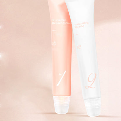 Zachte gezichtsontharingsset met hydraterende aloë vera crème