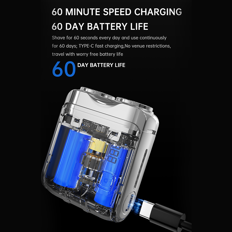 Draagbaar mini elektrisch scheerapparaat met led-display