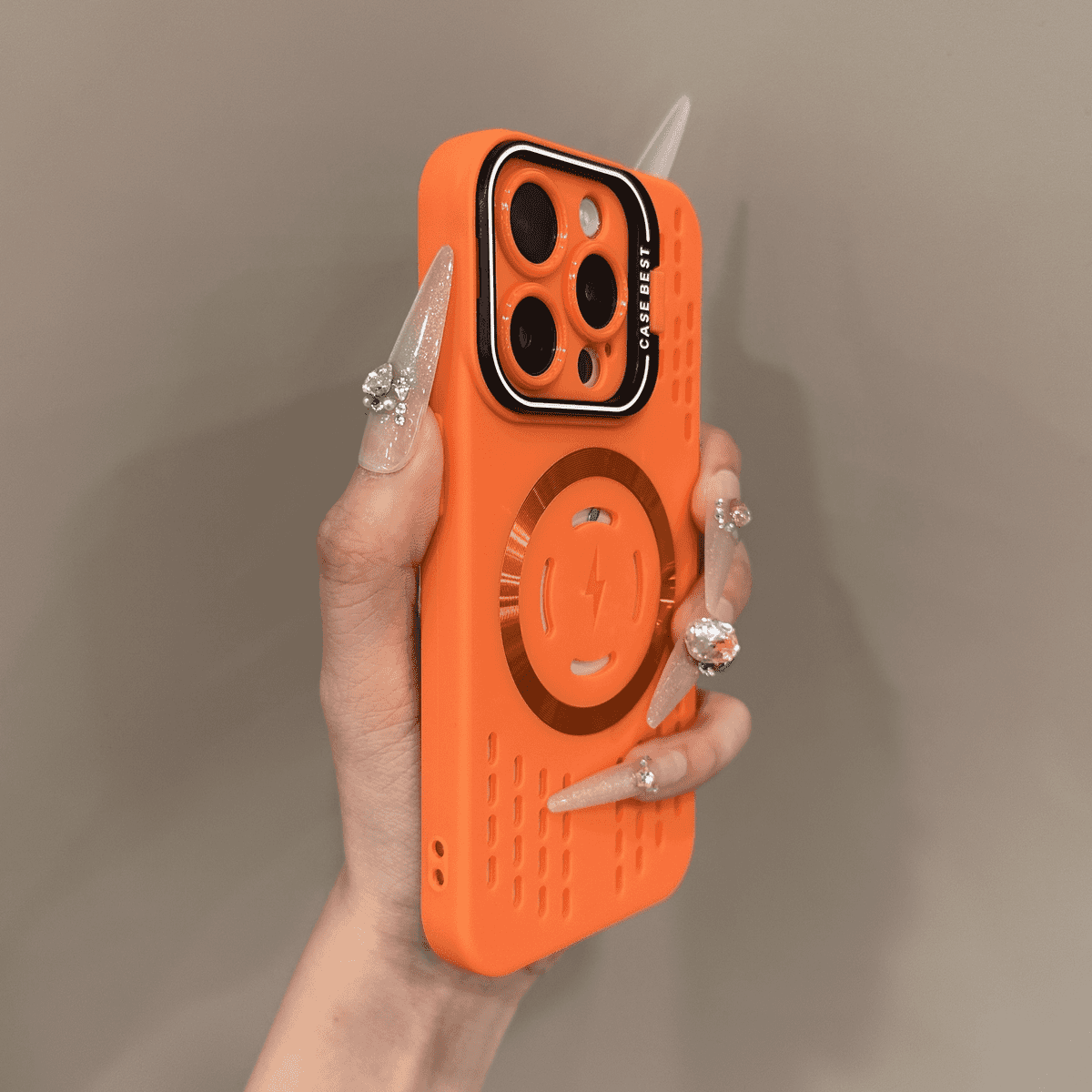 Siliconen telefoonhoesje met magnetisch opladen voor iPhone