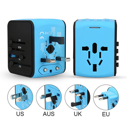 Universele reisstekker met 4 USB-poorten
