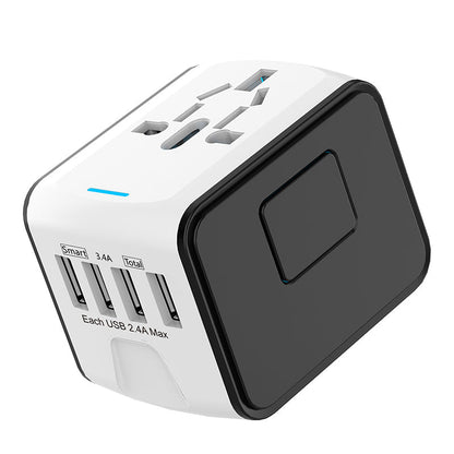 Universele reisstekker met 4 USB-poorten