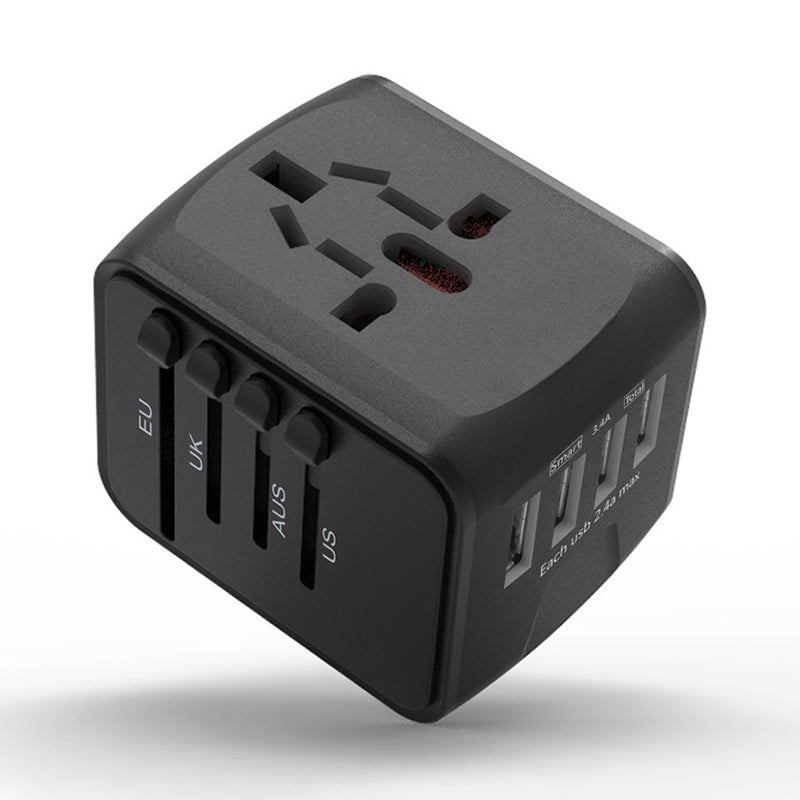 Universele reisstekker met 4 USB-poorten