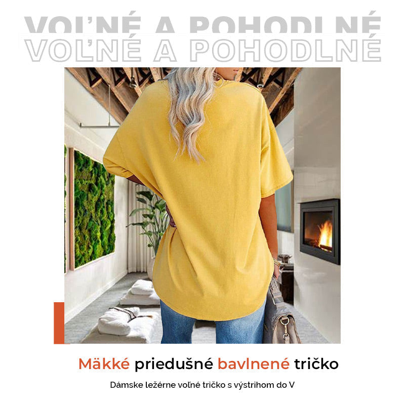 Casual Dames T-shirt met V-hals