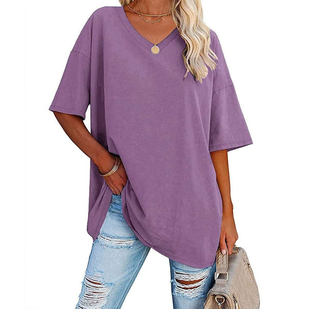 Casual Dames T-shirt met V-hals