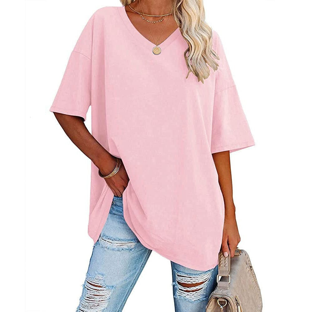 Casual Dames T-shirt met V-hals