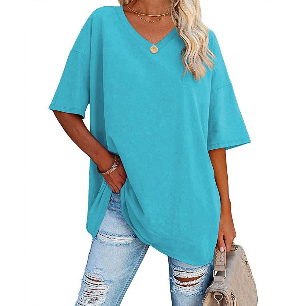 Casual Dames T-shirt met V-hals