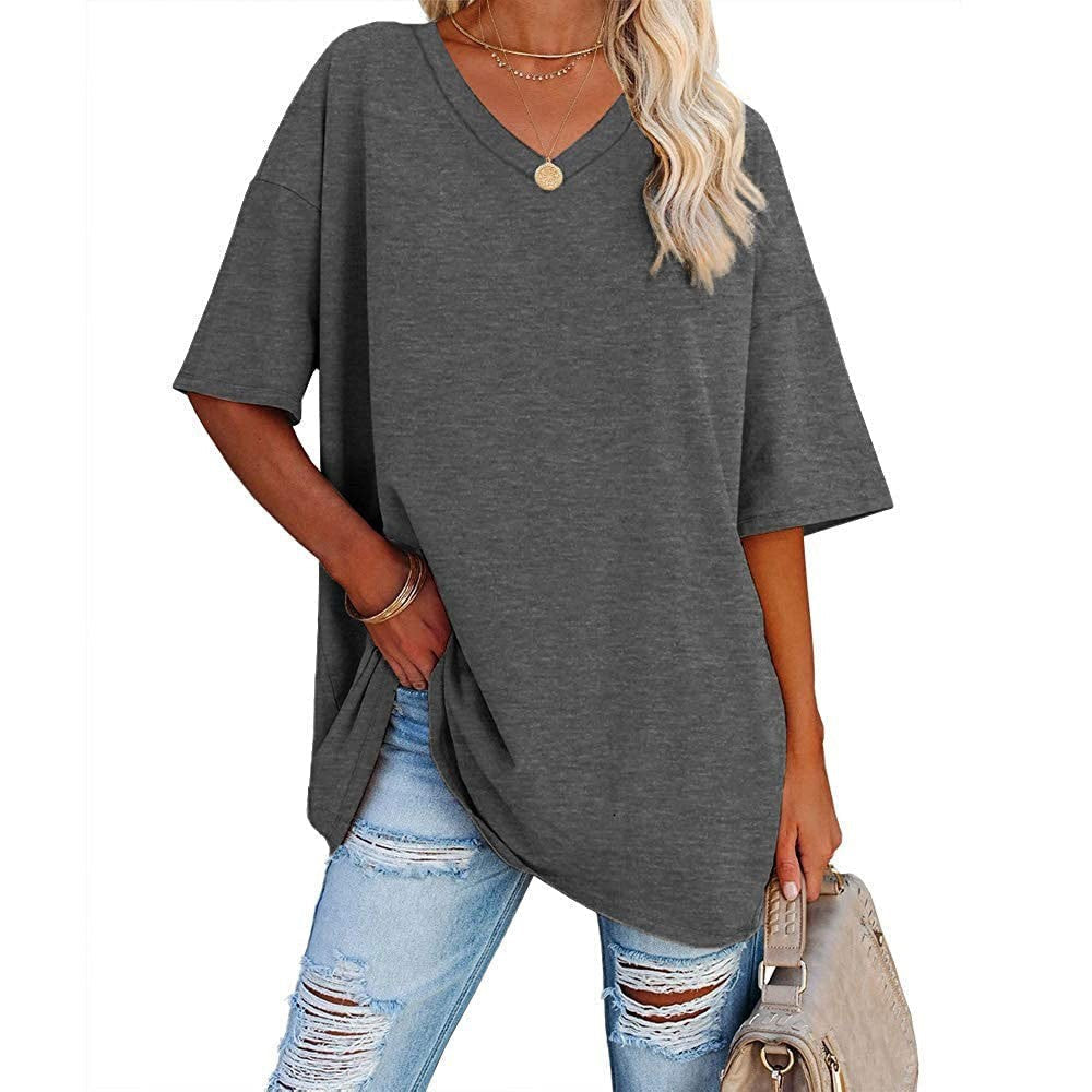 Casual Dames T-shirt met V-hals