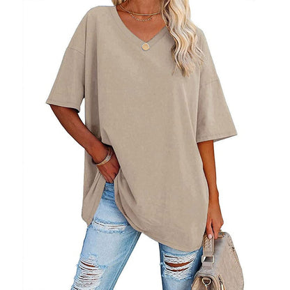 Casual Dames T-shirt met V-hals