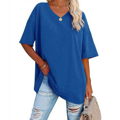 Casual Dames T-shirt met V-hals