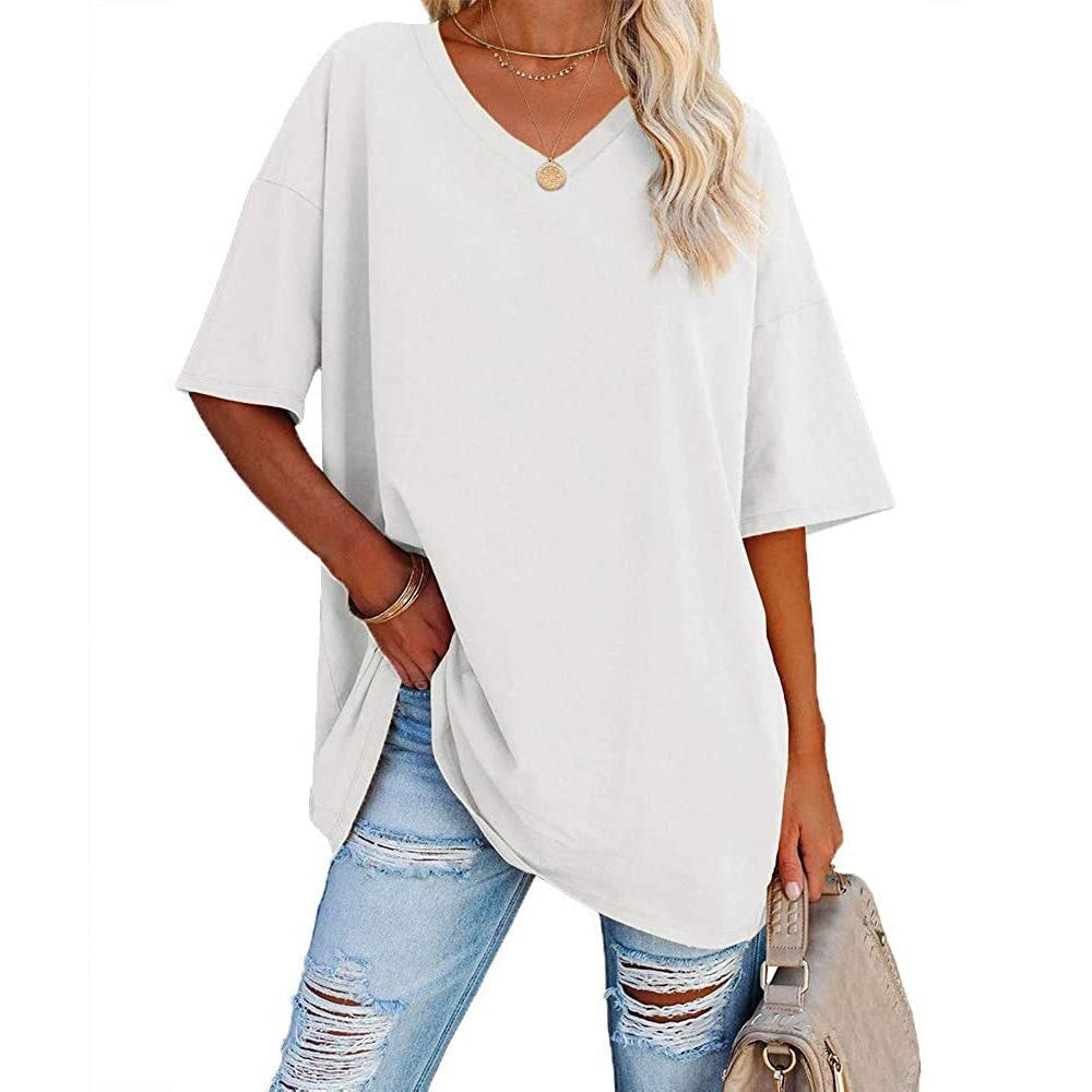 Casual Dames T-shirt met V-hals