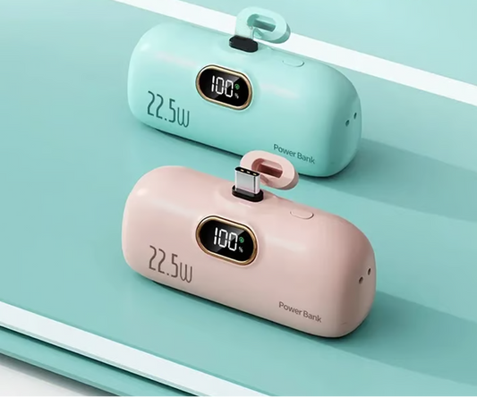 Mini draagbare powerbank van 5000 mAh met snellader