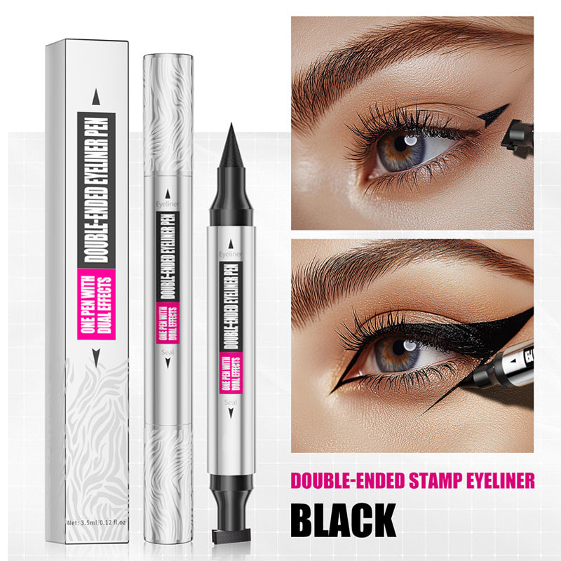 Dubbelzijdige eyeliner met stempel voor winged cateyes