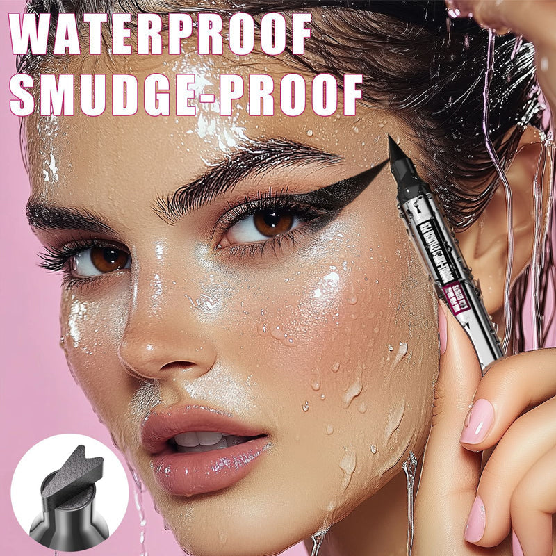 Dubbelzijdige eyeliner met stempel voor winged cateyes