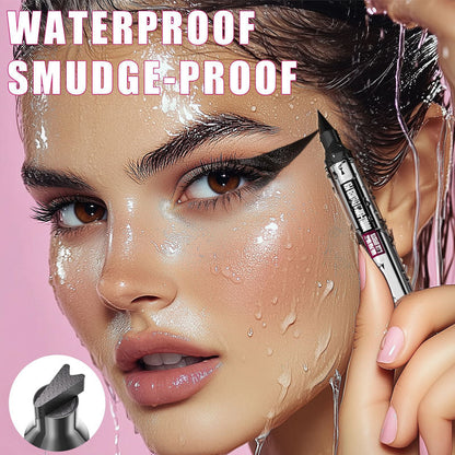 Dubbelzijdige eyeliner met stempel voor winged cateyes