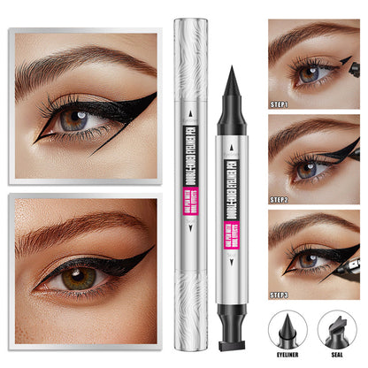 Dubbelzijdige eyeliner met stempel voor winged cateyes