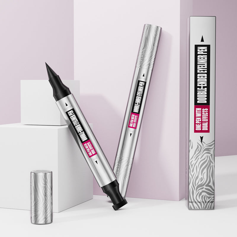 Dubbelzijdige eyeliner met stempel voor winged cateyes