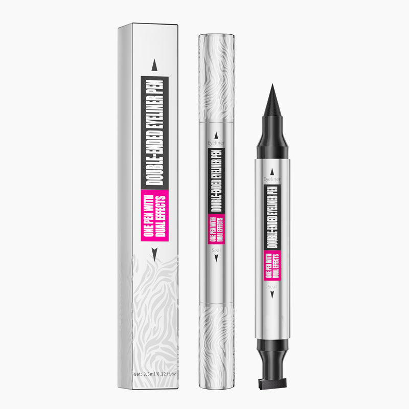 Dubbelzijdige eyeliner met stempel voor winged cateyes