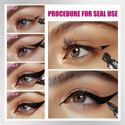 Dubbelzijdige eyeliner met stempel voor winged cateyes