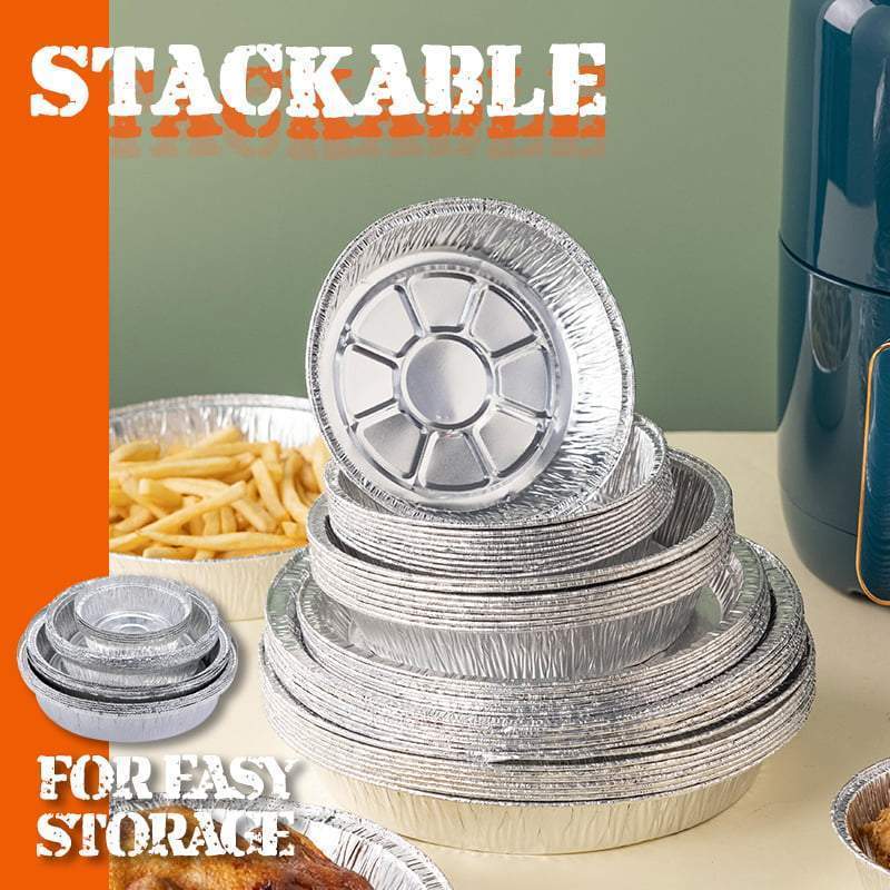 Oliebestendige aluminiumfolie bakjes voor airfryer en oven