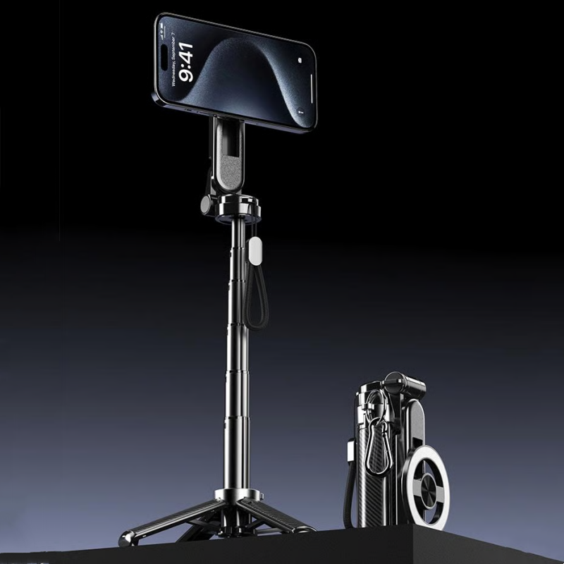 Multifunctionele magnetische selfiestick met draadloze afstandsbediening