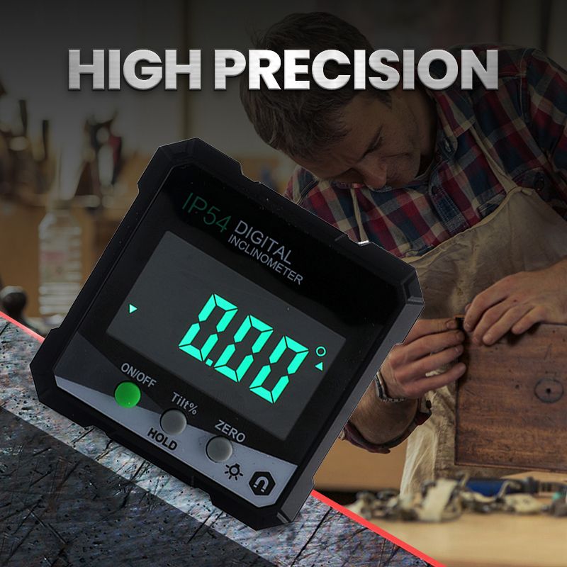 Mini digitale lcd hoekmeter met magnetische basis