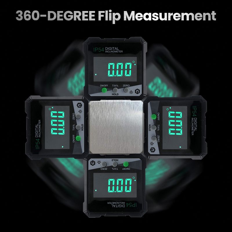 Mini digitale lcd hoekmeter met magnetische basis