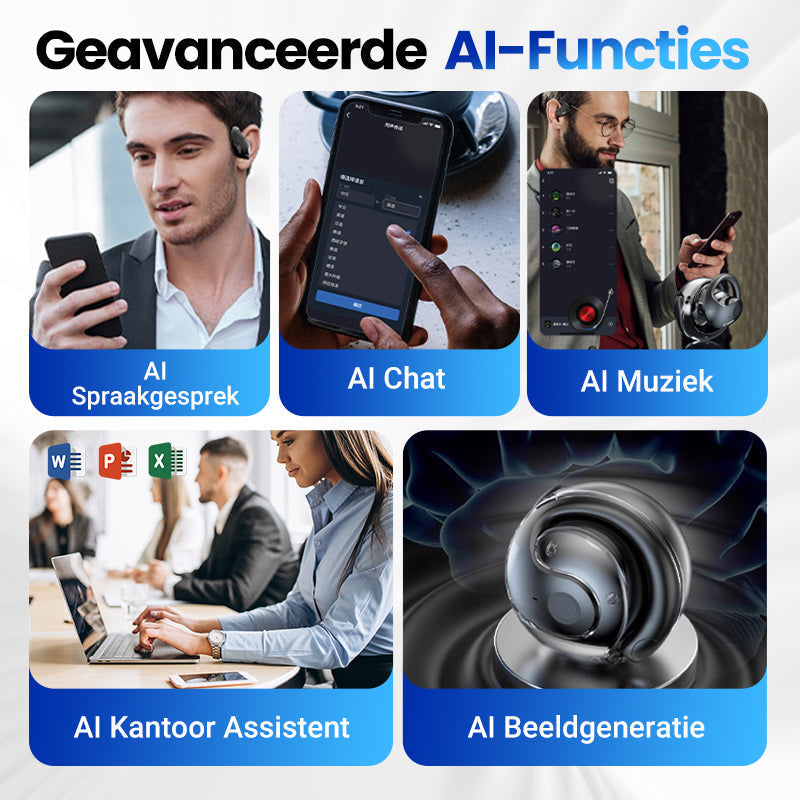 Draadloze bluetooth taalvertaler oordopjes met oplaadcase