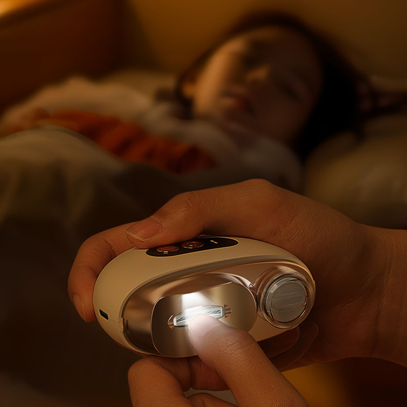Elektrische nageltrimmer met ledverlichting en stofopvang