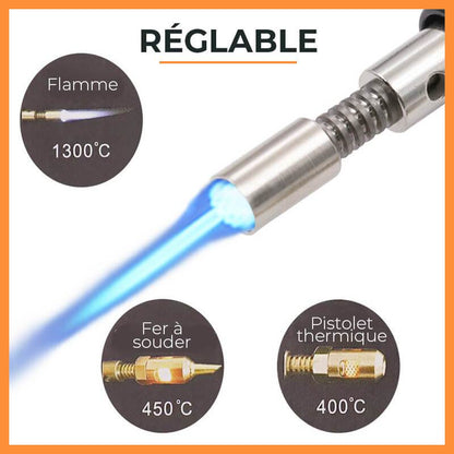Draagbare gassoldeerbout met instelbare temperatuur