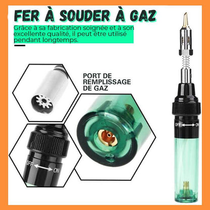 Draagbare gassoldeerbout met instelbare temperatuur