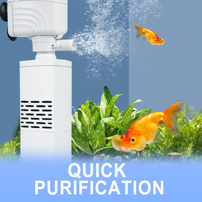 3-in-1 Aquariumfilter met Zuurstoftoevoer en Waterpomp