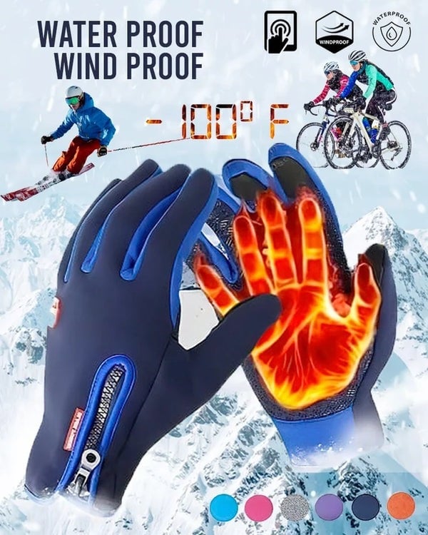 Waterdichte en winddichte thermohandschoenen met touchscreen