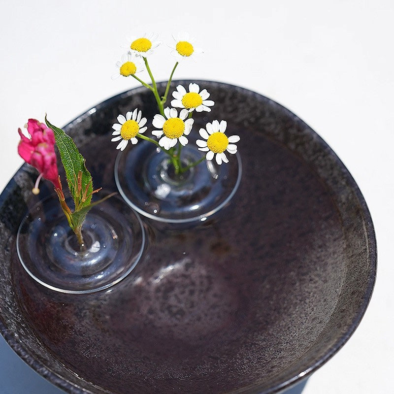 Transparante drijvende bloemschikhouder voor tafeldecoratie