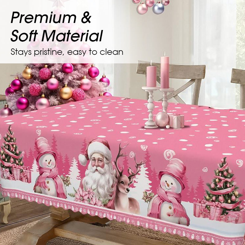 Feestelijk kersttafelkleed met klassieke print