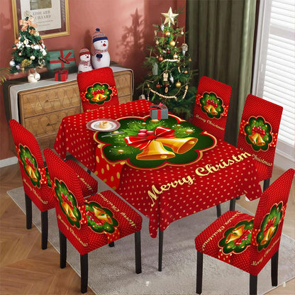 Feestelijk kersttafelkleed met klassieke print