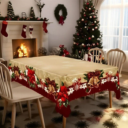 Feestelijk kersttafelkleed met klassieke print