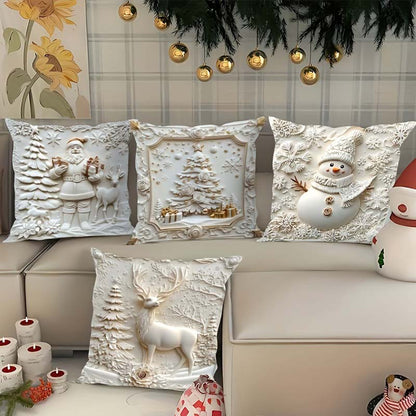 Kerst kussensloop set met feestelijke print | LEA0317873C01A1