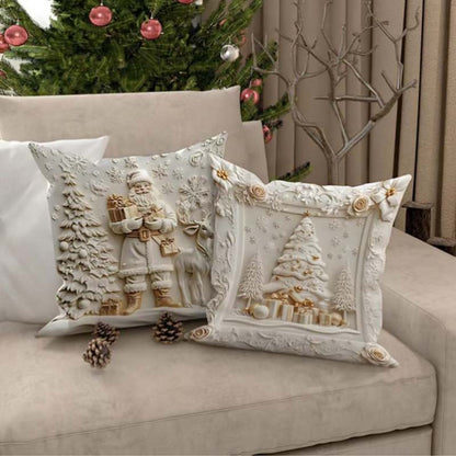 Kerst kussensloop set met feestelijke print | LEA0317873C01A1