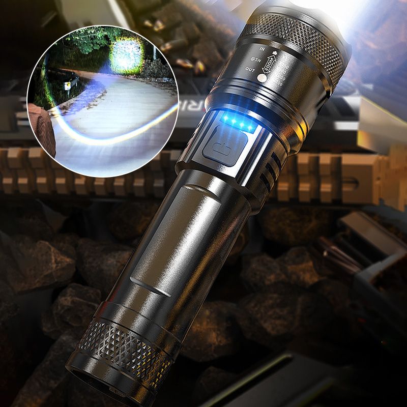 Oplaadbare Zaklamp met Zoomfunctie en Powerbankfunctie