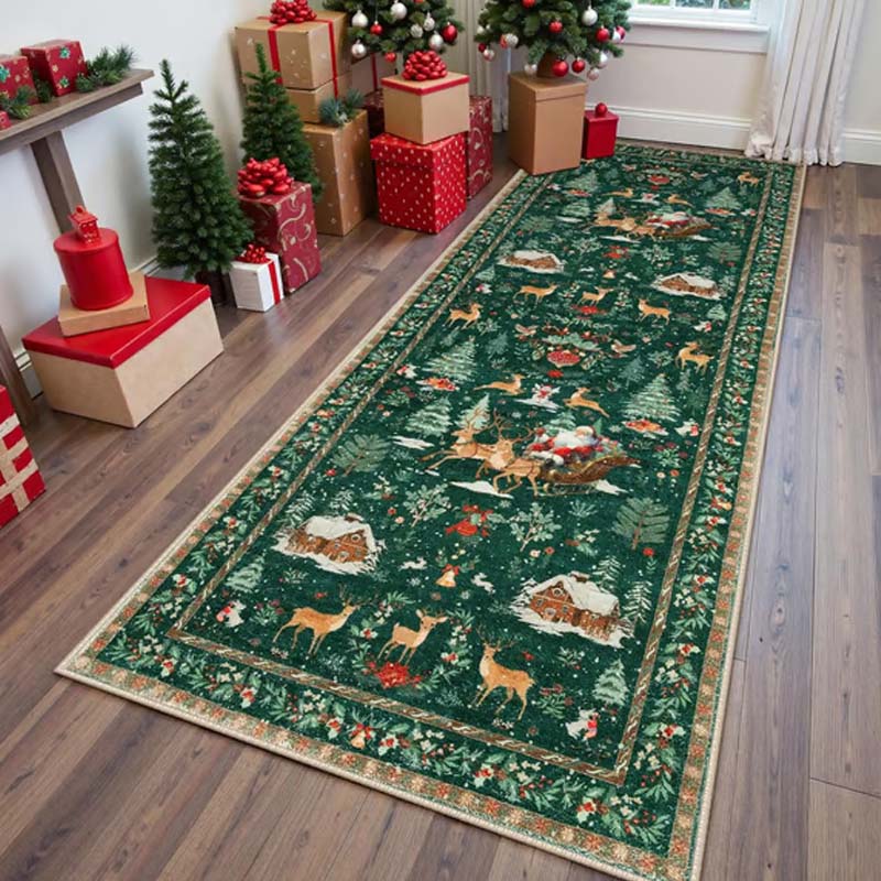 Zacht kerstvloerkleed met antislip